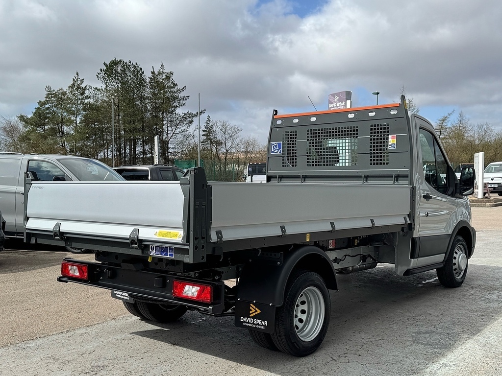Ford Transit Custom 165Ps 350 Leader Single Cab Tipper Drw With Ac, R Silver
