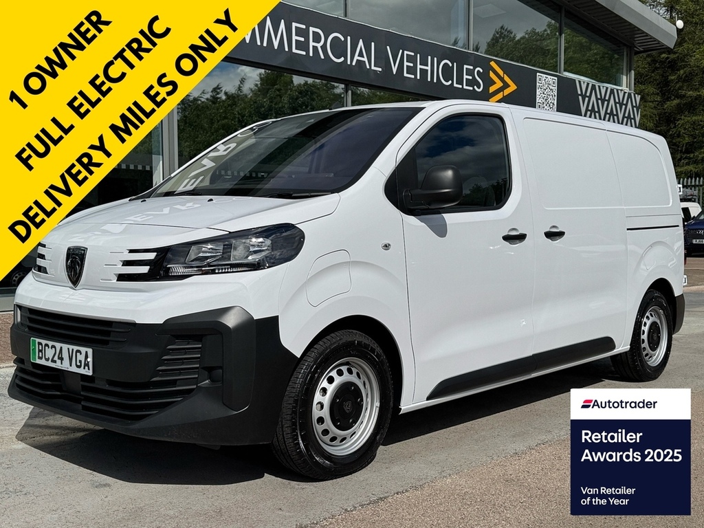 Peugeot E-Expert Professional Mwb 136Ps 75Kwh With Delivery Miles, White