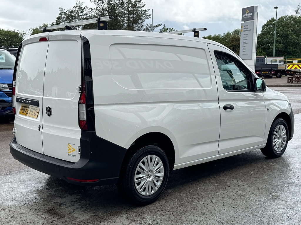 Volkswagen Caddy Tdi C20 Commerce 75Ps Swb With Air Con, Roof Rack, White #2