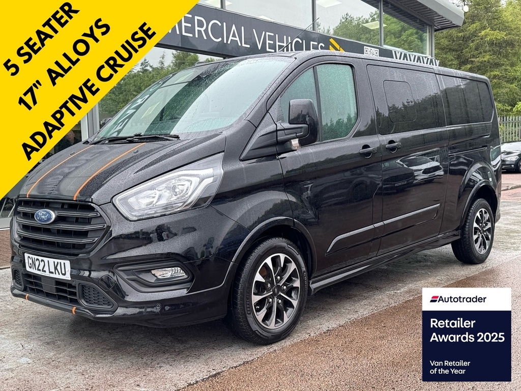Ford Transit Custom 320 Ecoblue Sport 185Ps L2 Lwb 5 Seater Kombi With Black