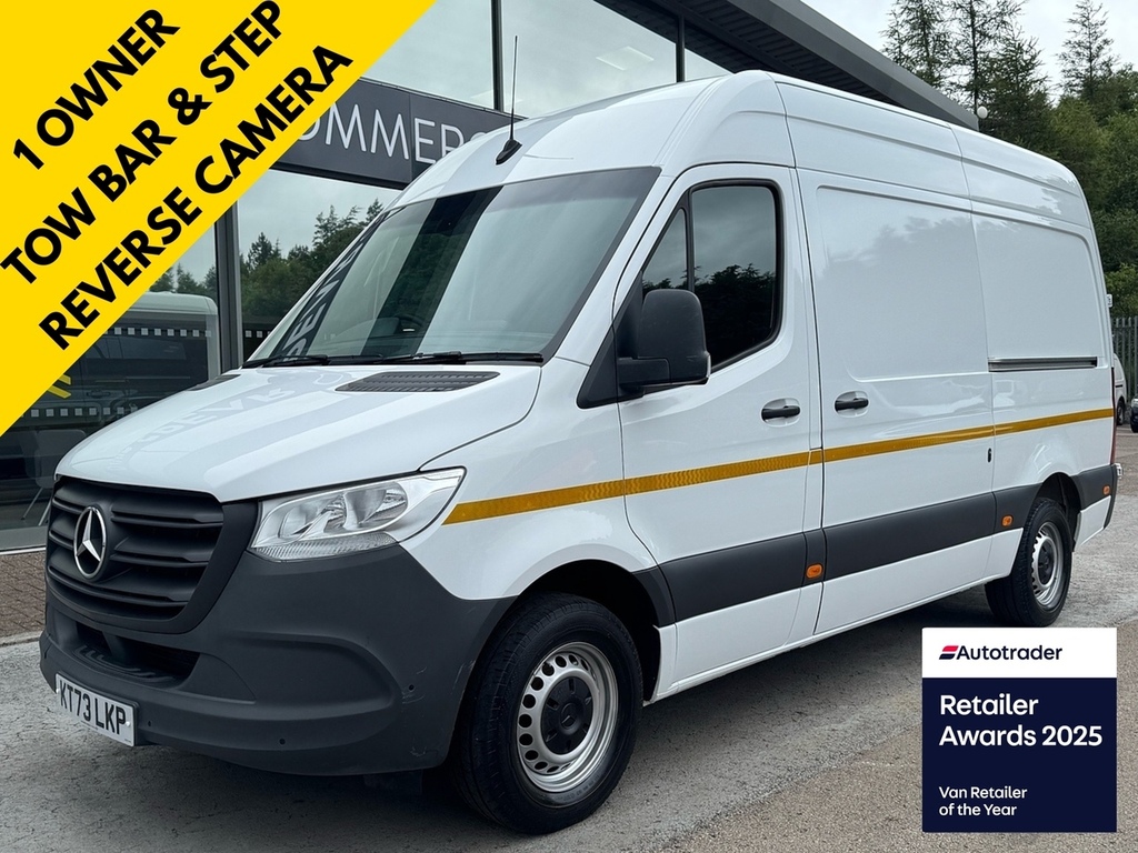 Mercedes-Benz Sprinter 150Ps 315 Cdi Progressive Rwd L2 H2 Mwb With Rever White