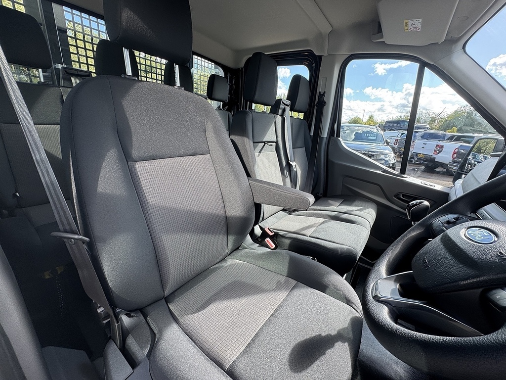Ford Transit Custom Tdci 165Ps 350 7 Seat Double Cab 1-Way Tipper Drw Black #5
