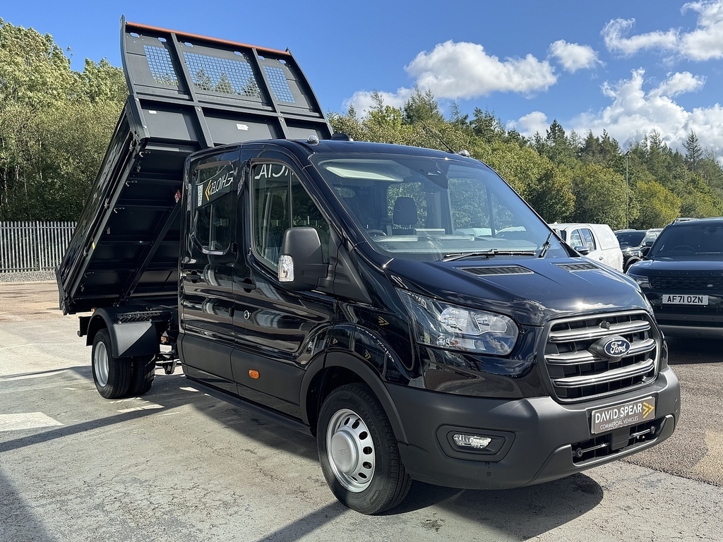 Ford Transit Custom Tdci 165Ps 350 7 Seat Double Cab 1-Way Tipper Drw Black #6