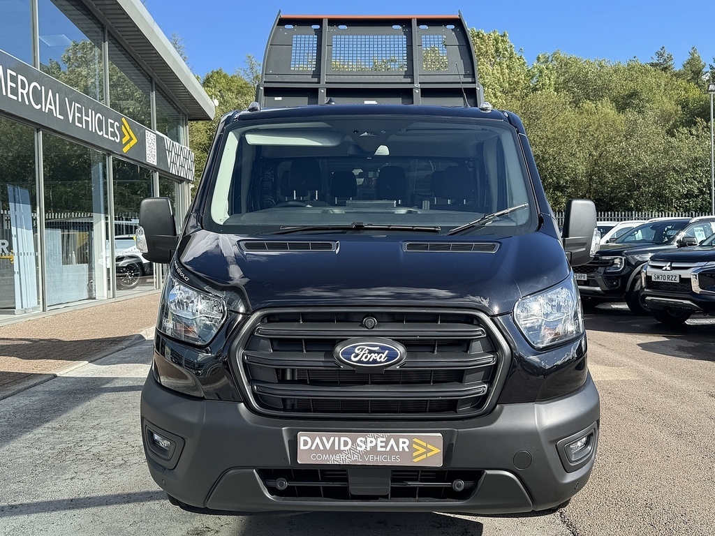 Ford Transit Custom Tdci 165Ps 350 7 Seat Double Cab 1-Way Tipper Drw Black #3