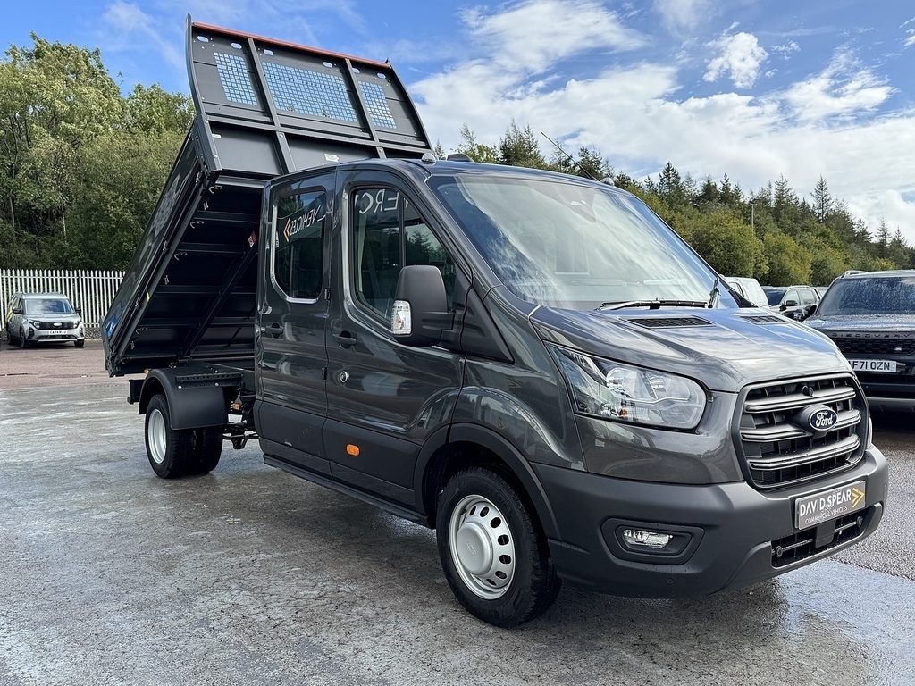 Ford Transit Custom Tdci 165Ps 350 7 Seat Double Cab 1-Way Tipper Drw Grey #5