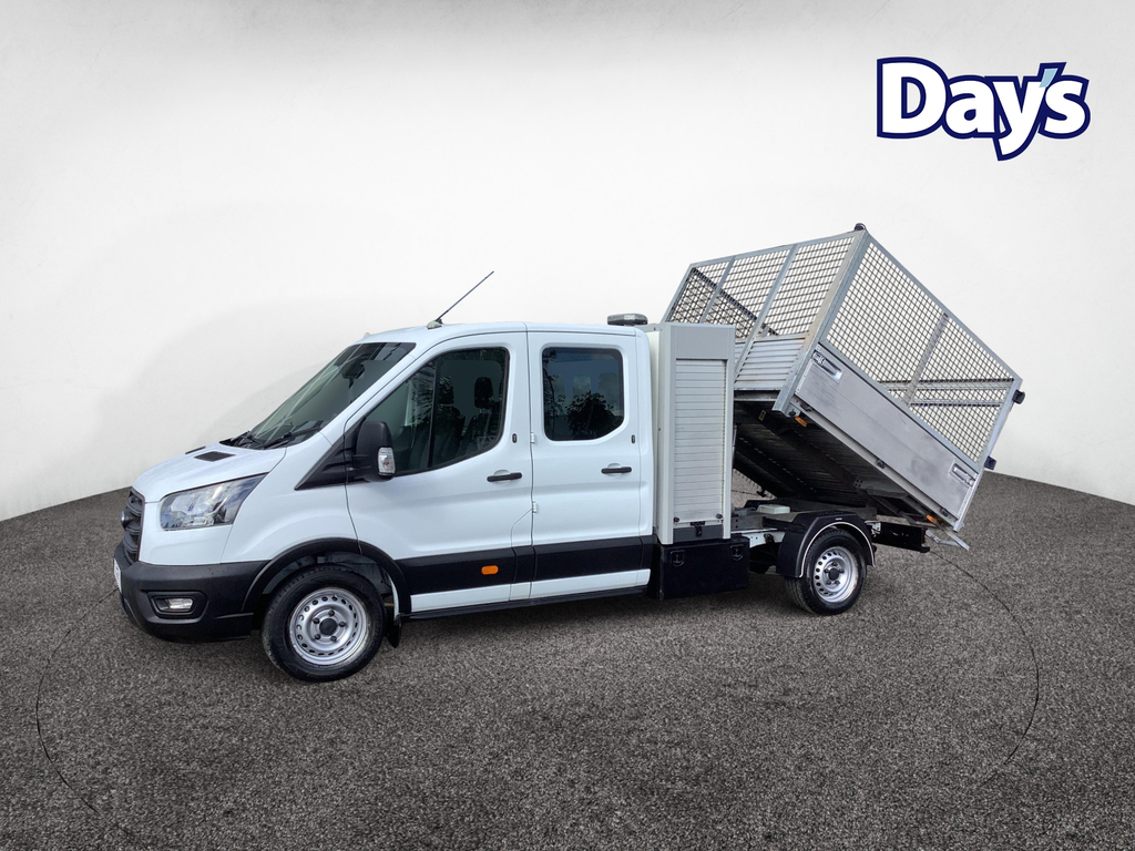 Ford Transit Custom 350 L3 Leader 7 Seat Double Cab, Pod, Caged Tipper White #2