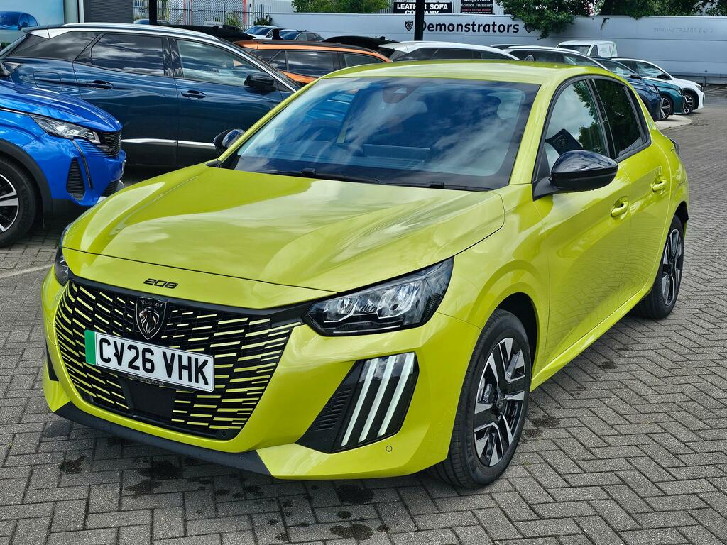 Peugeot e-208 50Kwh Allure Hatchback 7.4Kw Ch Yellow #3