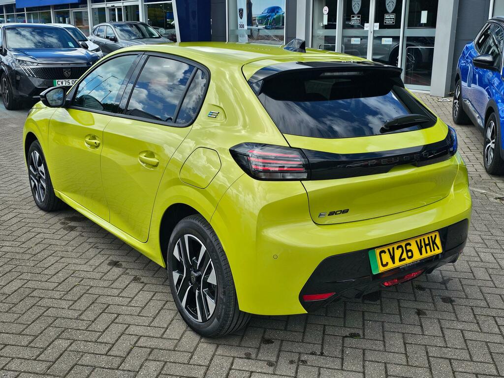 Peugeot e-208 50Kwh Allure Hatchback 7.4Kw Ch Yellow #5