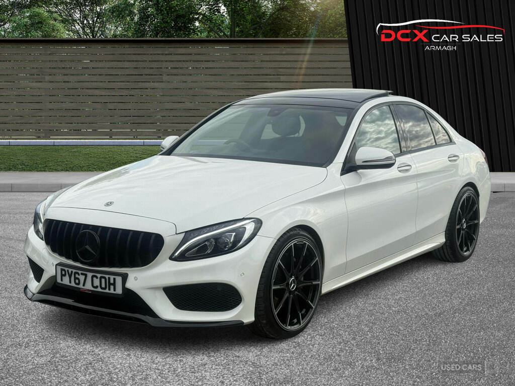 Mercedes-Benz C Class C220d Amg Line Premium 9G-tronic PY67COH White #2