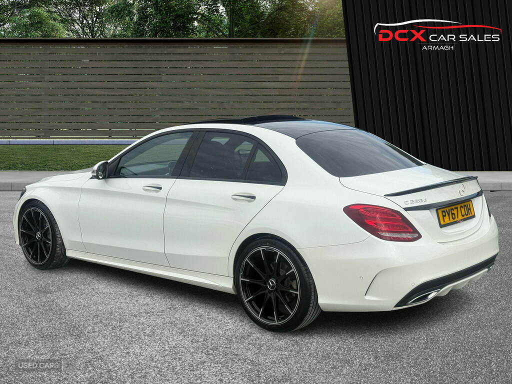 Mercedes-Benz C Class C220d Amg Line Premium 9G-tronic PY67COH White #3