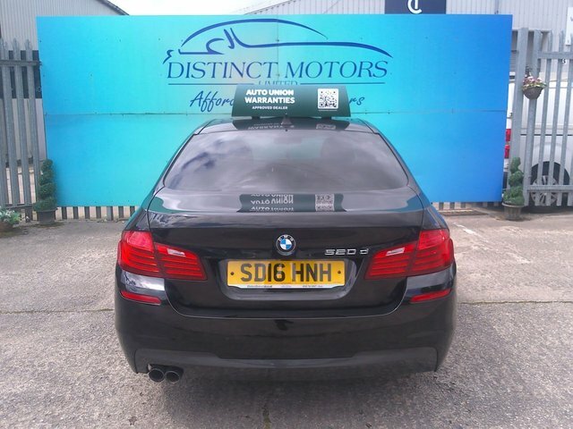 BMW 5 Series 520D M Sport Saloon SD16HNH Black #5