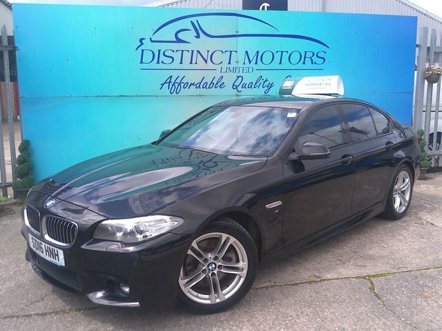BMW 5 Series 520D M Sport Saloon SD16HNH Black #3