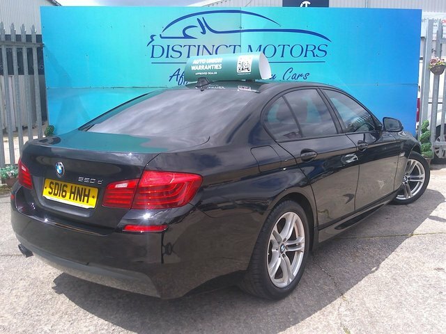BMW 5 Series 520D M Sport Saloon SD16HNH Black #4