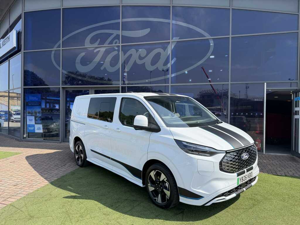 Ford Transit Custom 160Kw 71Kwh H1 Double Cab Van Sport White