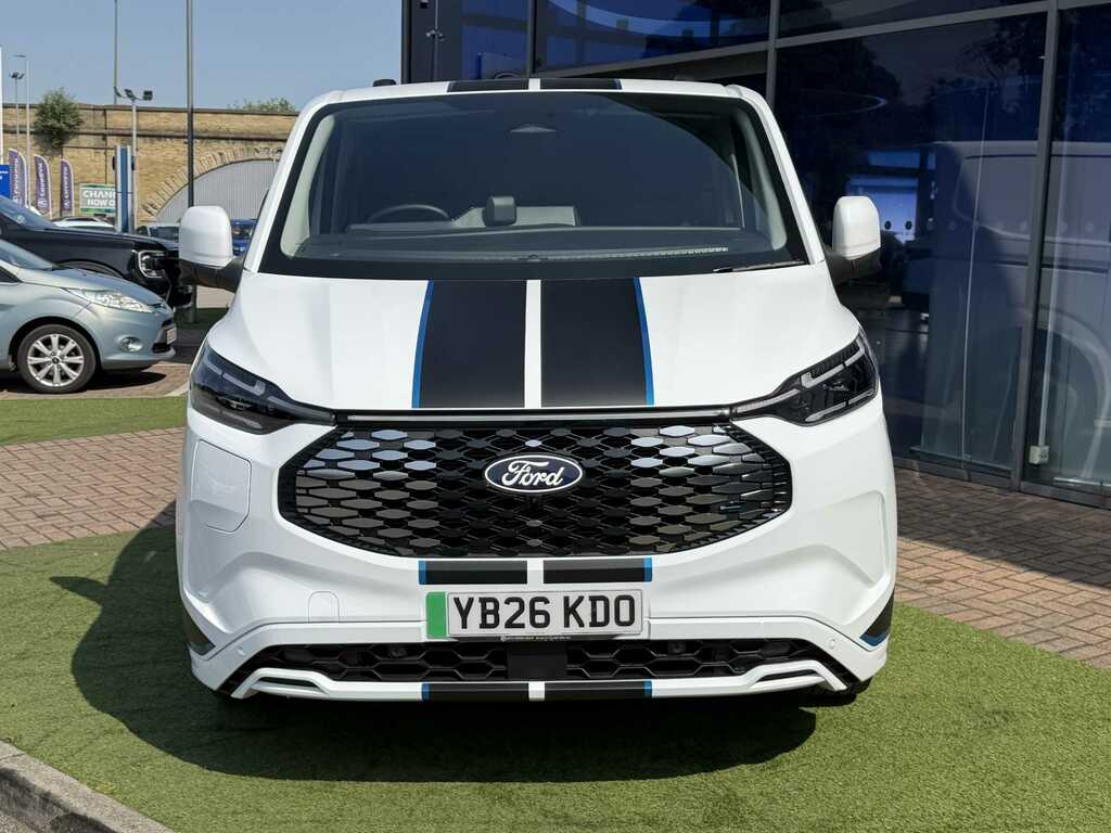 Ford Transit Custom 160Kw 71Kwh H1 Double Cab Van Sport YB26KDO White #3