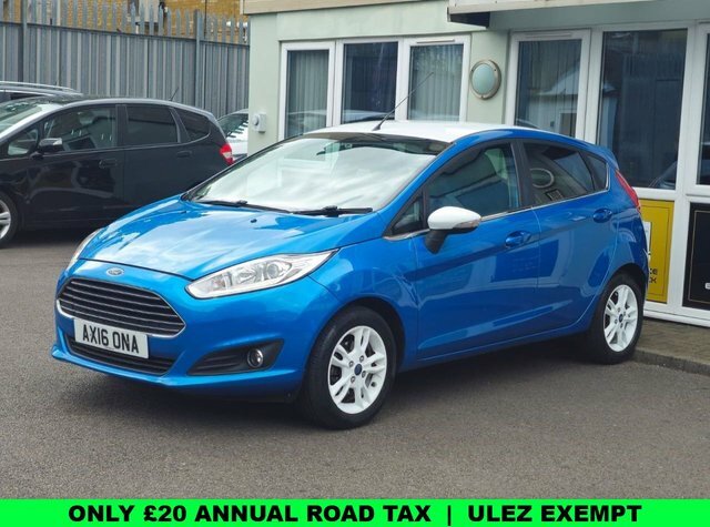 Ford Fiesta 1.0T Ecoboost Zetec Blue Edition Hatchback Pet AX16ONA Blue #3