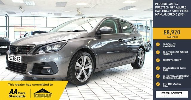 Peugeot 308 1.2 Puretech Gpf Allure Hatchback Manua Grey