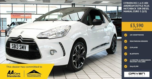 Citroen DS3 1.6 E-hdi Airdream Dstyle Plus Hatchback Diese White