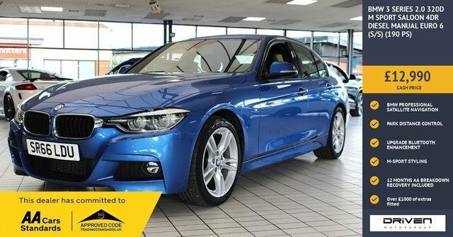 BMW 3 Series 2.0 320D M Sport Saloon Euro 6 Blue