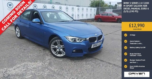 BMW 3 Series 2.0 320D M Sport Saloon Euro 6 Blue