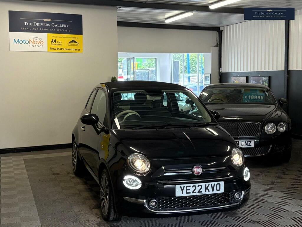 Fiat 500C Convertible 1.0 Mhev Dolcevita Plus Euro 6 Ss 2 YE22KVO Black #5