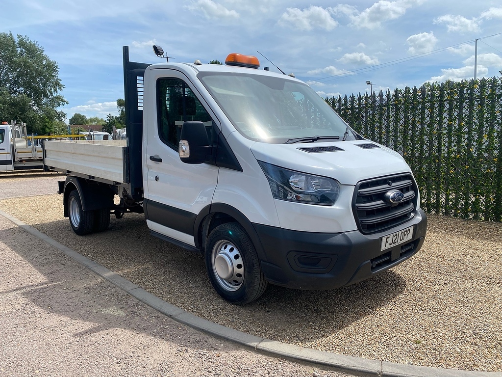 Ford Transit Custom 350 2.0 Ecoblue Leader Mwb Tipper - White FJ21OPP White #2