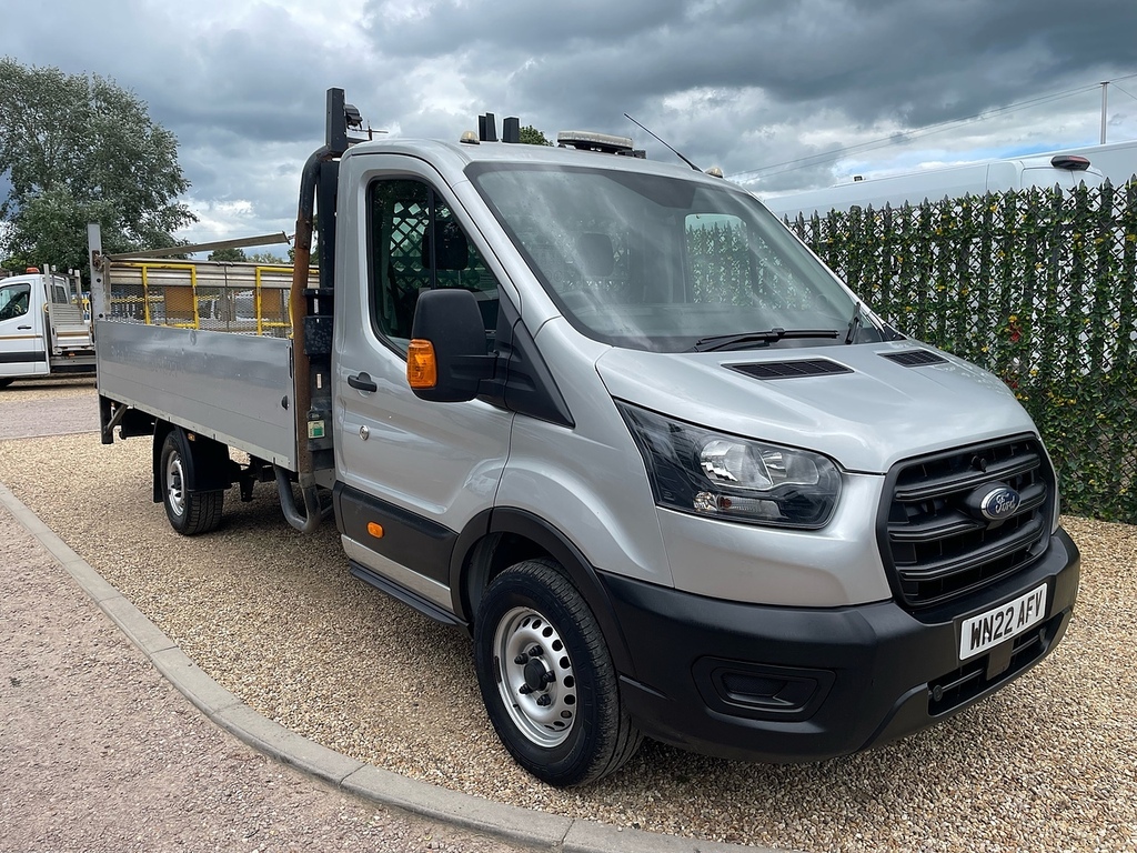 Ford Transit Custom 350 2.0 Ecoblue Leader L4 Xlwb Dropside Tail Lift Silver