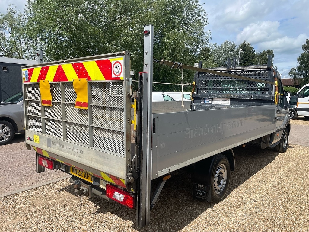 Ford Transit Custom 350 2.0 Ecoblue Leader L4 Xlwb Dropside Tail Lift WN22AFV Silver #6