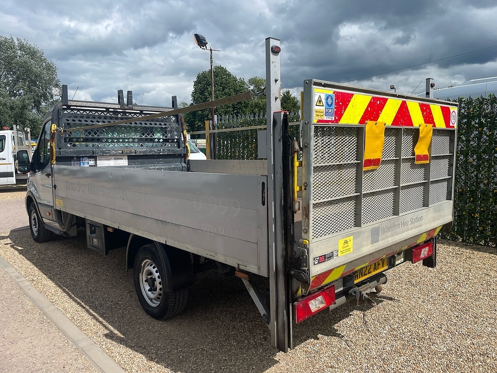 Ford Transit Custom 350 2.0 Ecoblue Leader L4 Xlwb Dropside Tail Lift WN22AFV Silver #4