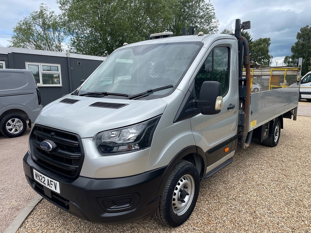 Ford Transit Custom 350 2.0 Ecoblue Leader L4 Xlwb Dropside Tail Lift WN22AFV Silver #3