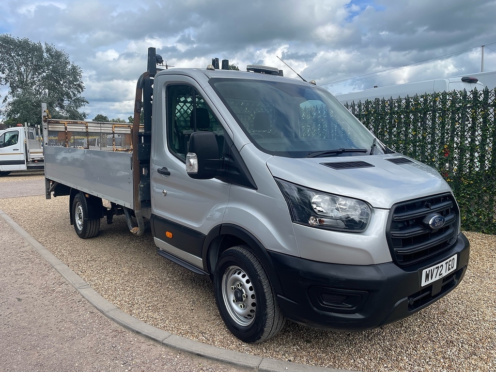 Ford Transit Custom 350 2.0 Ecoblue Leader L4 Xlwb Dropside Tail Lift Silver