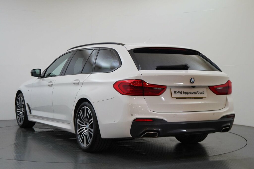 BMW 5 Series 520I M Sport Touring White #3