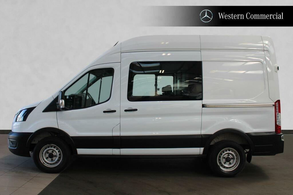 Ford Transit Custom 2.0 350 Ecoblue Leader Crew Van Double Cab Die JT21MCN White #6