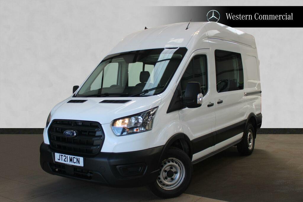 Ford Transit Custom 2.0 350 Ecoblue Leader Crew Van Double Cab Die White