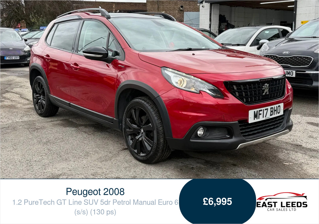 Peugeot 2008 1.2 Puretech Gt Line Suv Euro 6 Red