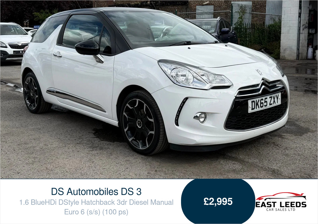 DS DS 3 1.6 Bluehdi Dstyle Hatchback Eur White