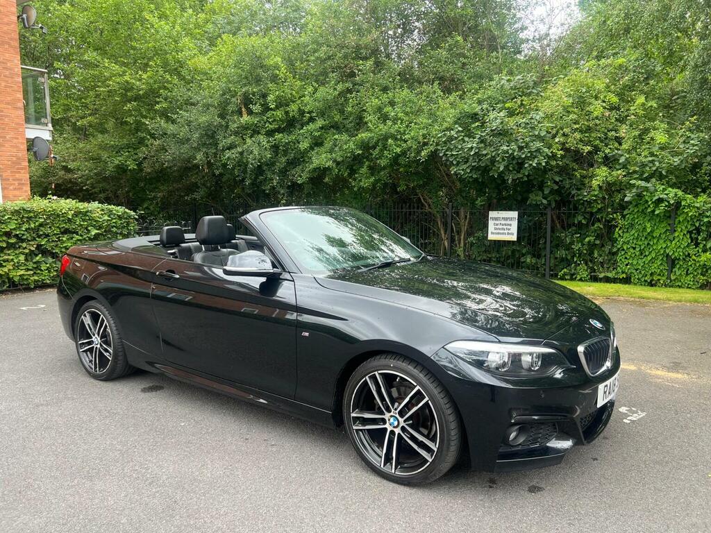 BMW 2 Series Convertible 2.0 218D M Sport Euro 6 Ss RA18SKX Black #2