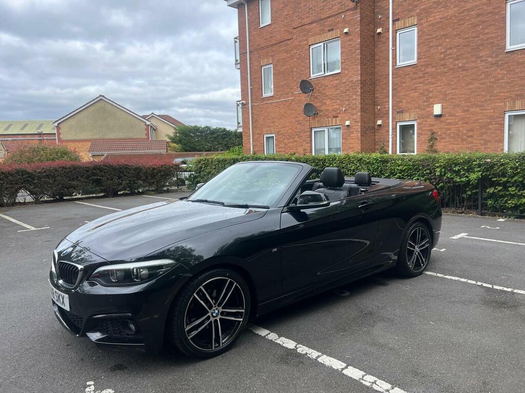 BMW 2 Series Convertible 2.0 218D M Sport Euro 6 Ss RA18SKX Black #5