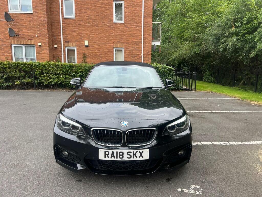 BMW 2 Series Convertible 2.0 218D M Sport Euro 6 Ss RA18SKX Black #3