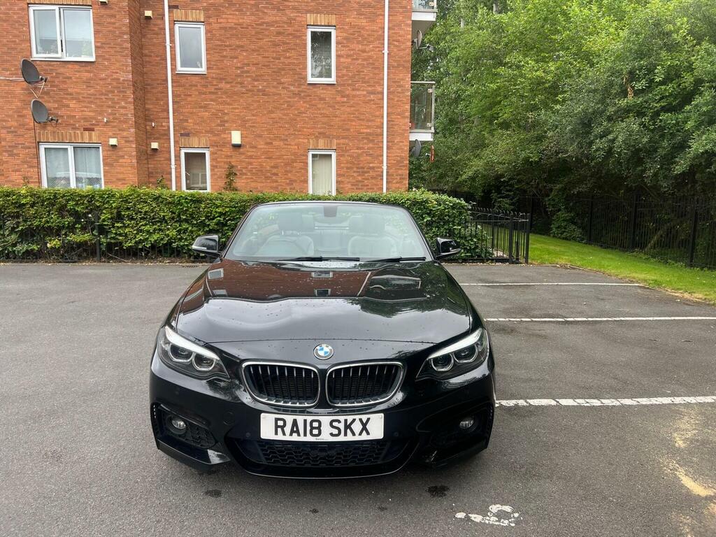 BMW 2 Series Convertible 2.0 218D M Sport Euro 6 Ss RA18SKX Black #4