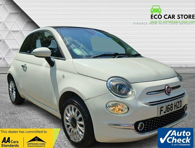 Fiat 500C 1.2 Lounge Convertible Dualogic Euro 6 White