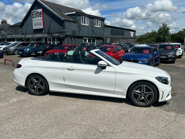 Mercedes-Benz C Class 2020 1.5 C200 Mhev Amg Line Cabriolet G White #4