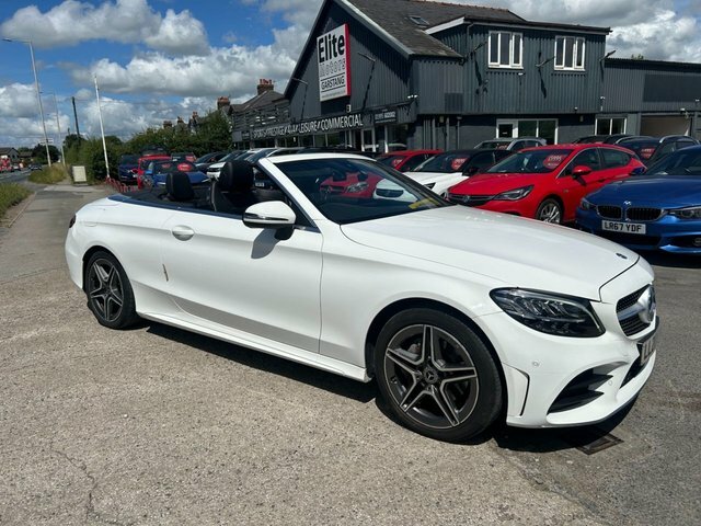 Mercedes-Benz C Class 2020 1.5 C200 Mhev Amg Line Cabriolet G White #2