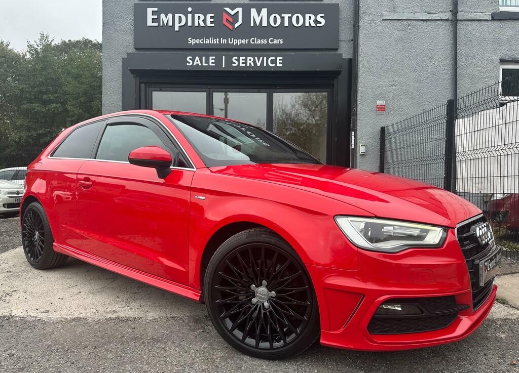Audi A3 2.0 Tdi S Line S Tronic Quattro Euro 6 Ss YR66VFZ Red