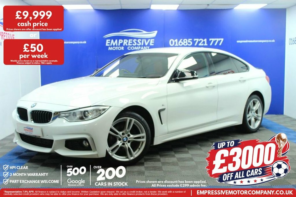 BMW 4 Series Gran Coupe 2L M Sport White