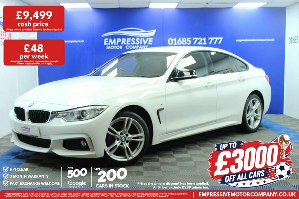 BMW 4 Series Gran Coupe 2L M Sport LG66OYV White