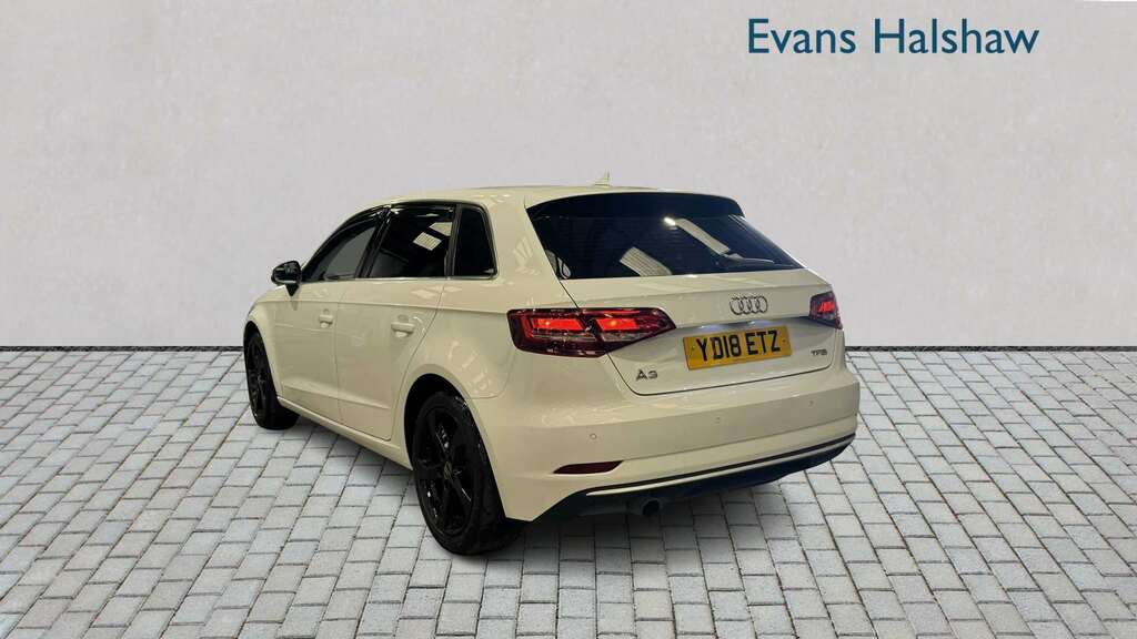 Audi A3 1.0 Tfsi Sport Tech Pack 2018 YD18ETZ White #5