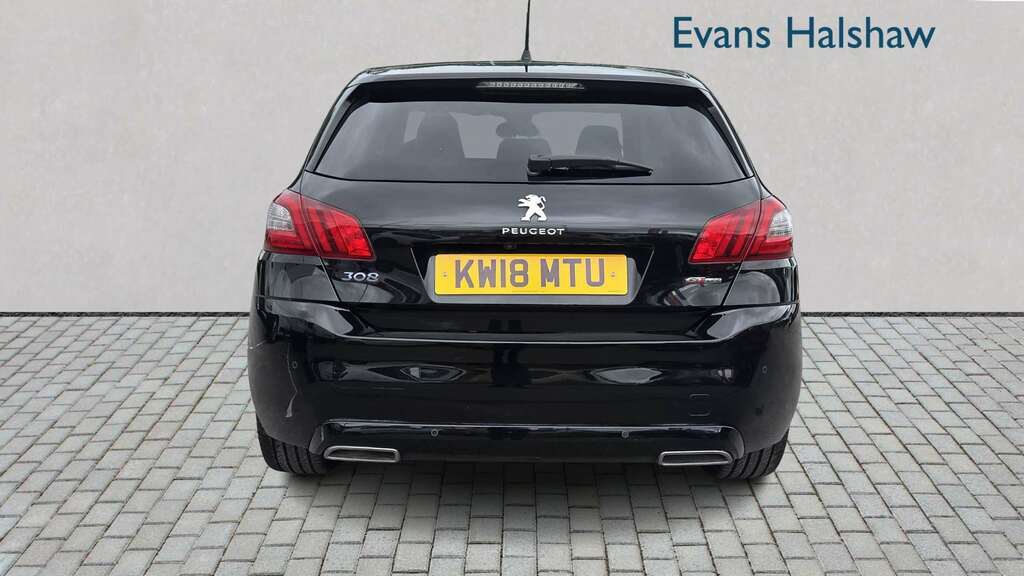 Peugeot 308 1.2 Puretech 130 Gt Line 2018 KW18MTU Black #6