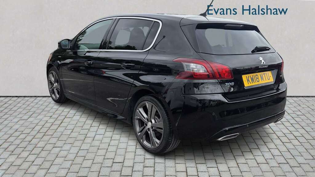 Peugeot 308 1.2 Puretech 130 Gt Line 2018 KW18MTU Black #5