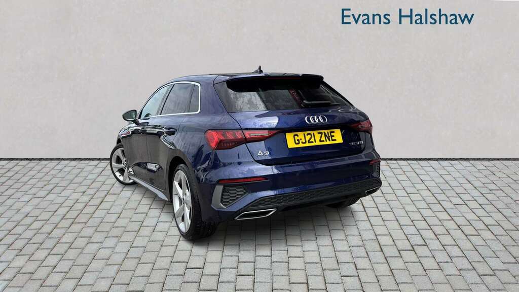 Audi A3 35 Tfsi S Line S Tronic 2021 GJ21ZNE Blue #2